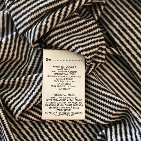 NWT CURRENT/ELLIOTT striped heart cutout tee szL - Picture 8 of 12